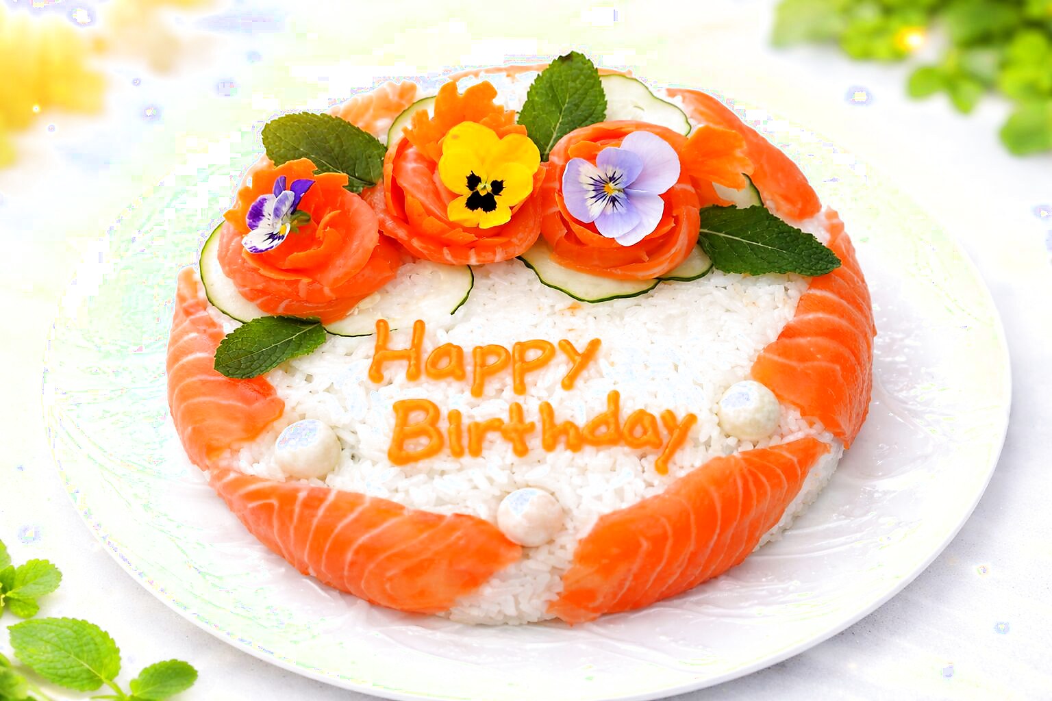 Sushi birthday cake